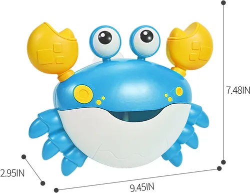 Vista 6 de Deejoy Máquina de Burbujas de Baño de Cangrejo para la Bañera, Sopla Burbujas y Reproduce 12 Canciones Infantiles, Máquina de Burbujas de Baño