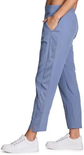 Vista 4 de RBX Pantalón de tobillo para mujer, de secado rápido, ligero, elástico, tejido, sin pinzas, pierna recta