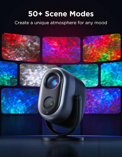 Vista 6 de Govee Luces de proyector de estrellas, efecto nebulosa colorida de 7 zonas, compatible con Matter, cobertura de 540 pies², luces de techo LED
