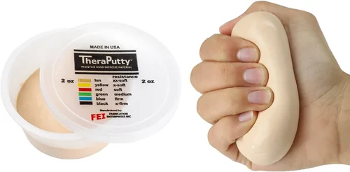 Vista 35 de CanDo 10-0920 TheraPutty - Masilla de ejercicio de mano estándar, Mediana, 1oz