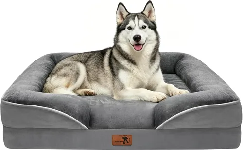Vista 48 de Spotted Play Cama ortopédica para perros con lados, sofá cama para perros pequeños, sofá cama de espuma de apoyo para mascotas con funda extraíble