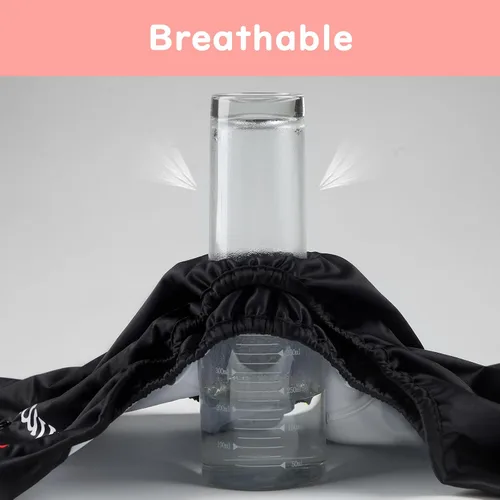 Vista 4 de Littleforbig Funda para pañales para adultos, lavable, ajustable, reutilizable, impermeable, talla única, color negro
