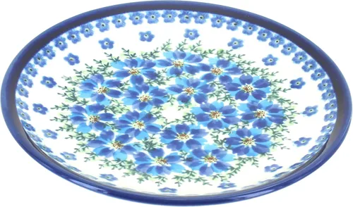 Vista 7 de Blue Rose - Plato de postre de ballina azul, 7.5 pulgadas de diámetro, hermoso plato para pasteles, aperitivos o aperitivos