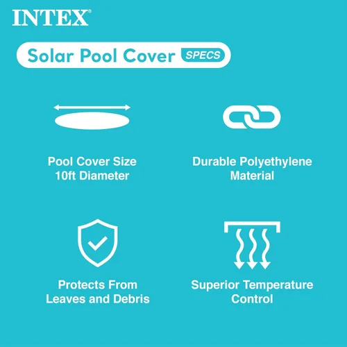 Vista 3 de Intex Cubierta solar para piscinas de 9.5 pies de diámetro de fácil colocación y estructura