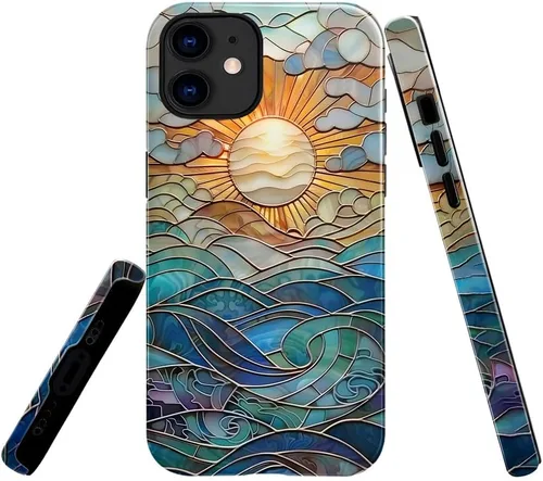 Vista 29 de Funda TnXee Compatible con iPhone 11, Funda Híbrida Brillante de 2 Capas para Prevenir Caídas para Niñas y Niños, Aspecto Bonito con Flores Salvajes