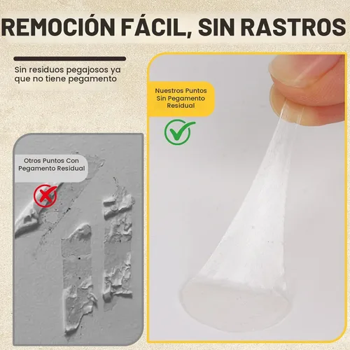 Vista 3 de 150 puntos adhesivos de doble cara – Fácil de pelar, transparente, de doble cara, masilla de montaje con puntos de pegamento fuertes para globos