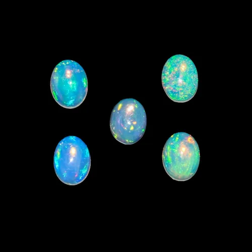 Vista 4 de Ópalo etíope en cabujón, cristal de curación de piedra preciosa, joyería de manualidades DIY, piedra natal de octubre, suministros sueltos, regalos