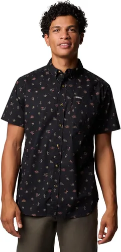 Vista 23 de Columbia - Camisa de manga corta para hombre Rapid Rivers con estampado, con cómodo elástico Colegial Navy Outback