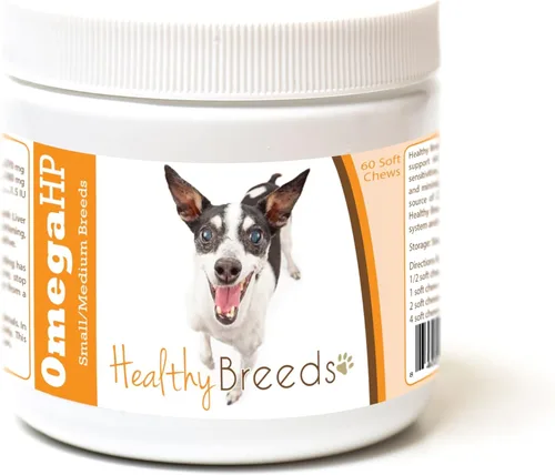 Vista 107 de Healthy Breeds Affenpinscher Omega HP - Masticables suaves para piel y pelaje, 60
