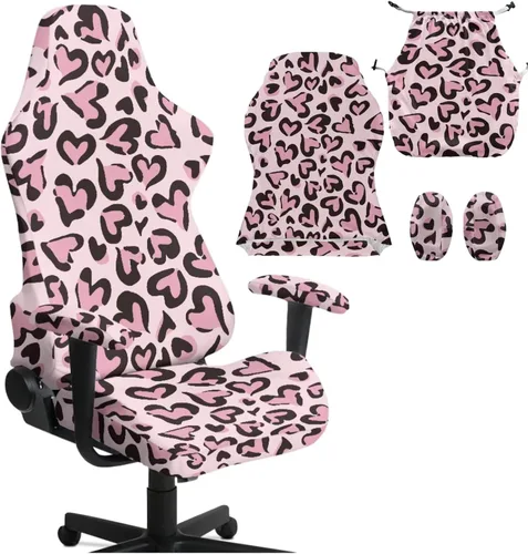 Vista 23 de Heart Gaming Chair Cover for Desk Chair Stretchy Armrest Covers Washable Ergonomic Office Seat Cover Dustproof Gaming Chairs Easy to Fit Home Office