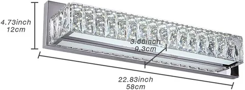 Vista 5 de Luces de tocador de cristal, accesorios de iluminación de tocador de baño sobre el espejo, lámparas LED modernas de pared hechas para acabado
