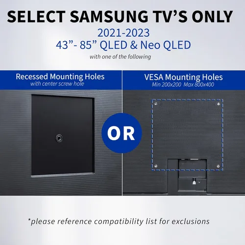 Vista 3 de VIVO Soporte de pared plano para TV Micro-Gap diseñado para Samsung Neo QLED 2021-2023 de 43 a 85 pulgadas (excluyendo la serie QN95C) y más, perfil