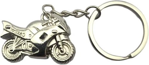 Vista 5 de Llavero de metal para motocicleta, regalo para entusiastas de la bicicleta