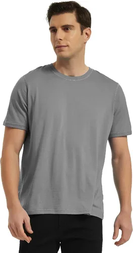 Vista 2 de METARINO Camisetas de lana merina para hombre, de manga corta, ligeras, cuello redondo, para senderismo, caza, ciclismo
