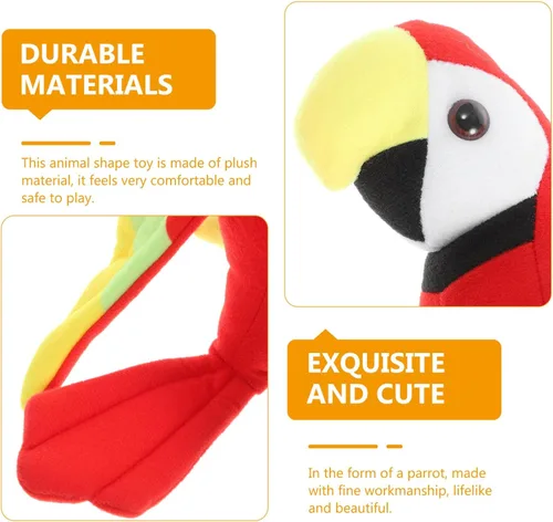 Vista 3 de Toddmomy Accesorio de hombro de loro pirata, loro pirata de peluche de Halloween en el hombro para niños y adultos, accesorios de disfraces