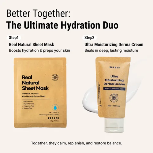 Vista 8 de Crema facial Derma Ultra Hidratante – Hidratante Facial Profundo – EWG, Vegano Certificado Sin Aceite Coreano Cuidado de la Piel 1.69 fl oz