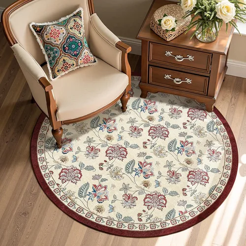 Vista 14 de jinchan Fiora - Alfombra lavable de área pequeña, alfombra de entrada floral de medio círculo de 2 x 3, tapete de media luna de pelo bajo, suave