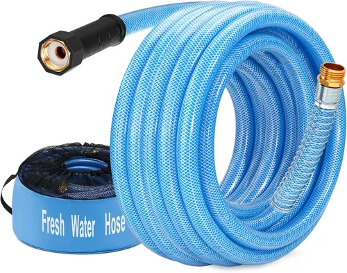 Vista 13 de Kohree: Manguera de agua para caravana de 15 pies mejorada, manguera de agua potable premium de 5/8" para autocaravana, sin fugas, sin arrugas