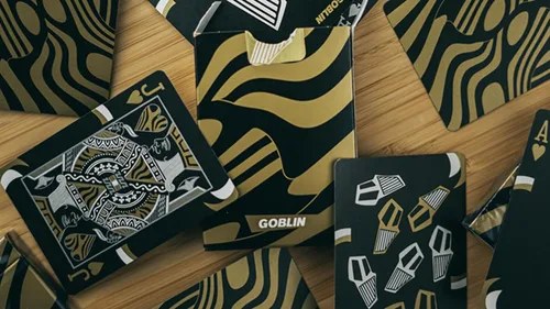 Vista 2 de Murphy's Magic Supplies, Inc. Géminis Gold Goblin Playing Cards Baraja de póquer Coleccionable