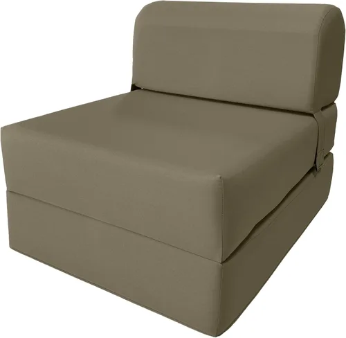 Vista 48 de D&D Futon Furniture. Silla plegable de espuma, sofá de estudio, colchón de espuma plegable para invitados (6 x 24 x 70 pulgadas, negro)
