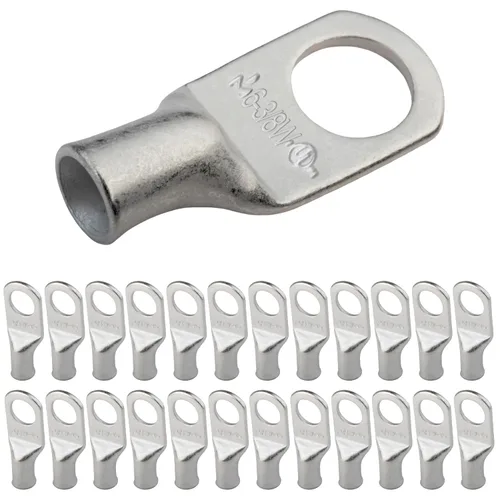 Vista 148 de SELTERM 5 piezas terminales de cable de cobre estañado 1/0 AWG perno de 1/2", extremos de cable de batería, terminales de anillo, conectores
