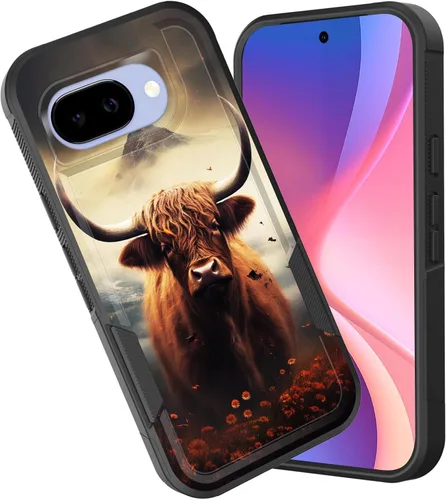 Vista 40 de Funda para Pixel 6A, funda híbrida de doble capa resistente a prueba de golpes de policarbonato duro de silicona suave TPU para Google Pixel 6A