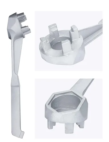 Vista 6 de Mellbree - Llave de tapón de aluminio - Herramienta para abrir barriles de galones de 10, 15, 20, 30, 50, 55 galones - Se ajusta a tapas de bung