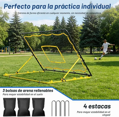 Vista 4 de 4-Angle Soccer Rebounder Net Portable Goal Rebound