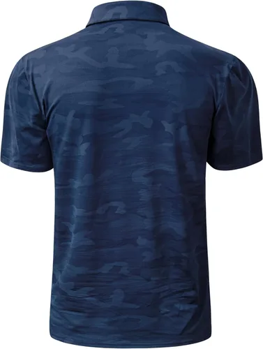 Vista 83 de TAPULCO Camisetas tipo polo de secado rápido para hombre, diseño de camuflaje, atléticas, ligeras, transpirables, casuales, para golf