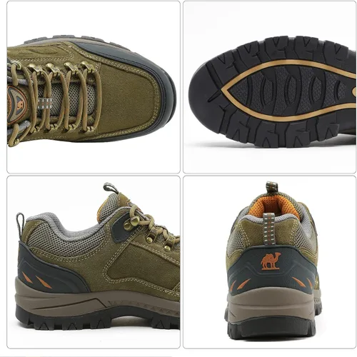 Vista 6 de GOLDEN CAMEL Zapatos de senderismo para hombre, zapatos bajos para exteriores, transpirables, para caminar, con soporte de arco, zapatos de trekking
