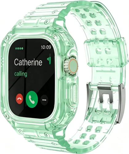 Vista 11 de Compatible con Apple Watch Band transparente de 1.929 in 1.811 in 1.772 in 1.732 in 1.654 in 1.614 in 1.575 in 1.496 in para mujeres y hombres