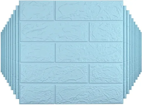 Vista 14 de 10 paneles de pared 3D negros, cobertura de 14.5 pies cuadrados, adhesivo imprimible con paneles de pared de espuma de polietileno autoadhesivos