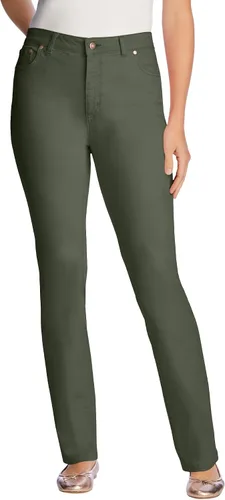 Vista 9 de Woman Within Jeans elásticos de pierna recta de 5 bolsillos Banana