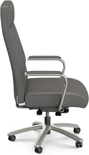 Vista 4 de NBF Silla de oficina giratoria ergonómica con respaldo alto y asiento tapizado Gris