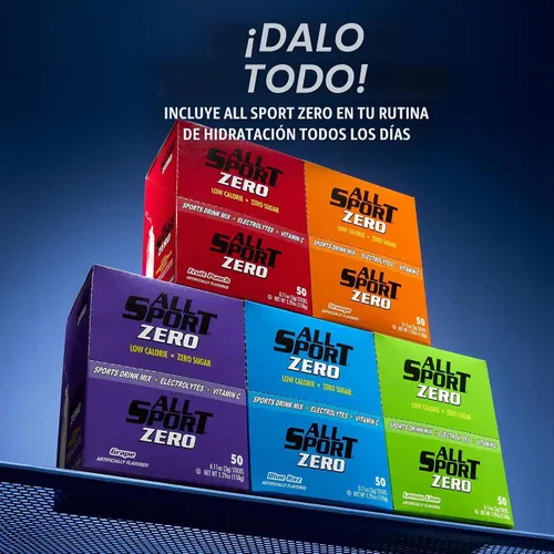 Vista 7 de All Sport Zero Variety - Barras de polvo sin azúcar, electrolitos sin
