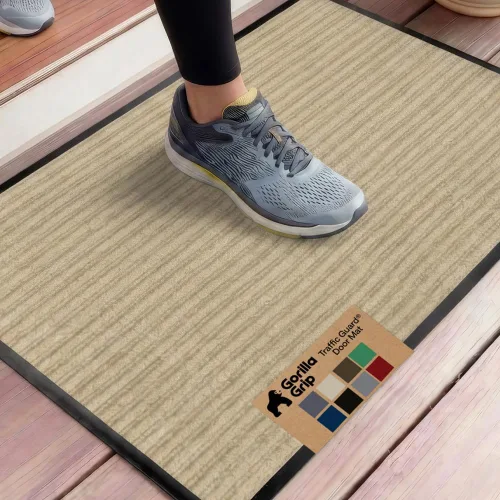 Vista 93 de GORILLA GRIP Traffic Guard - Tapete resistente para interiores y exteriores Negro