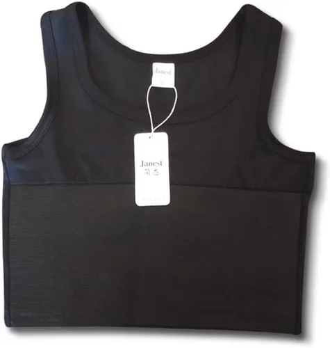 Vista 4 de BaronHong Tomboy Trans Lesbian Pullover Half Length Chest Binder Corset Short Tank Top