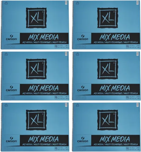 Vista 6 de Canson Bloc de medios mixtos serie XL 5-1/2" x 8-1/2", paquete de 6