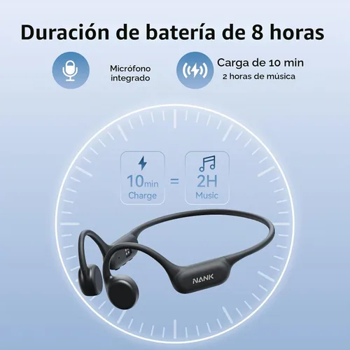 Vista 13 de Auriculares de natación NANK Runner4, auriculares de conducción ósea IP68 Negro