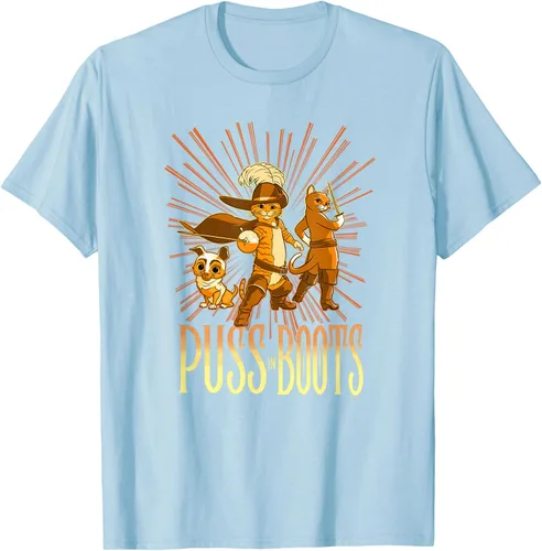 Vista 99 de DreamWorks Puss in Boots: The Last Wish Cat Trio Poster - Camiseta pequeña Negro