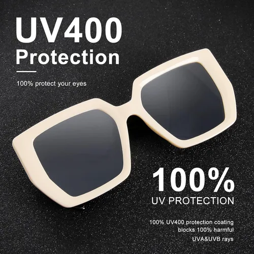 Vista 2 de OKH Oversized Sunglasses for Women Trendy Square Sun Glasses UVA UVB Protection