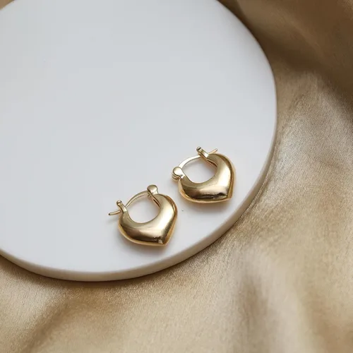Vista 41 de Gempires - Aretes ligeros y gruesos, delicados y minimalistas, hipoalergénicos, chapados en oro, sin deslustre, diseño clásico, para uso diario