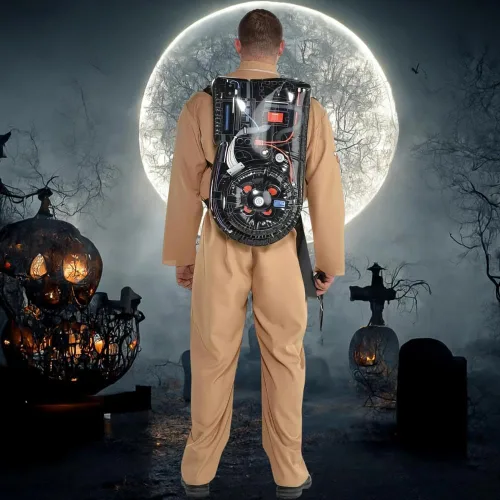 Vista 6 de Party City - Disfraz de Halloween de Cazafantasmas con paquete de protones para adultos, talla grande (48-52), con mono y mochila