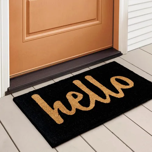 Vista 40 de LuxUrux Alfombra de Fibra de Coco de Bienvenida - Respaldo Extra Resistente, 17'' x 30'' Alfombra Natural para Puerta - Fácil de Limpiar, Hermoso