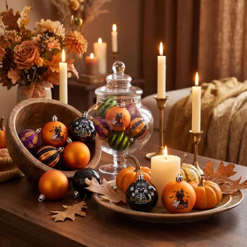 Vista 4 de Valery Madelyn Decoraciones de árbol de Halloween, adornos de 16 quilates