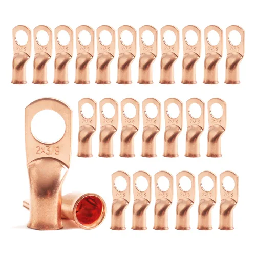 Vista 10 de 25 piezas de terminales de anillo de 1/0 AWG-1/2 (M12), terminales de anillo, conectores de terminal, terminales de cable resistentes, terminales
