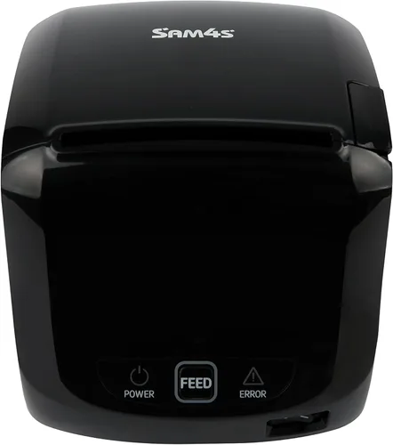 Vista 2 de SAM4s GIANT-100 Impresora térmica compacta de 3 pulgadas USB Serial Ethernet, cubierta contra salpicaduras incluida, color negro