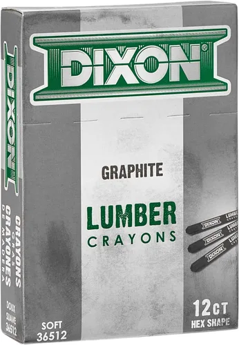 Vista 3 de Dixon Crayones industriales para marcado de madera, grafito suave, hexagonal de 4-1/2 x 1/2", paquete de 12 (36512)