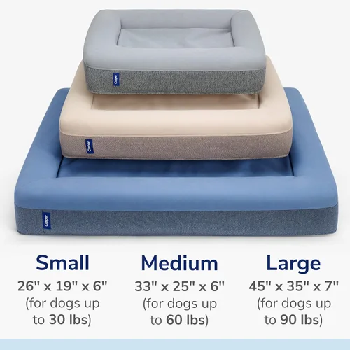 Vista 4 de Casper Cama para perro, espuma viscoelástica de felpa, pequeña, color azul