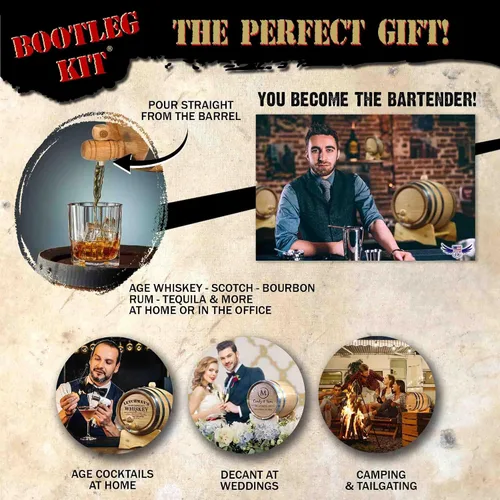 Vista 7 de Kit personalizado para hacer whisky bourbon de Kentucky (1 litro) – Age Spirits in an Oak Barrel Co. (B821)